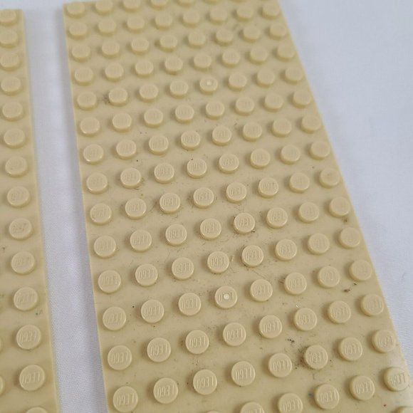 Lot of 5 Genuine LEGO Light Brown Beige Flat Base Plates Brick Building Part - Picture 4 of 7